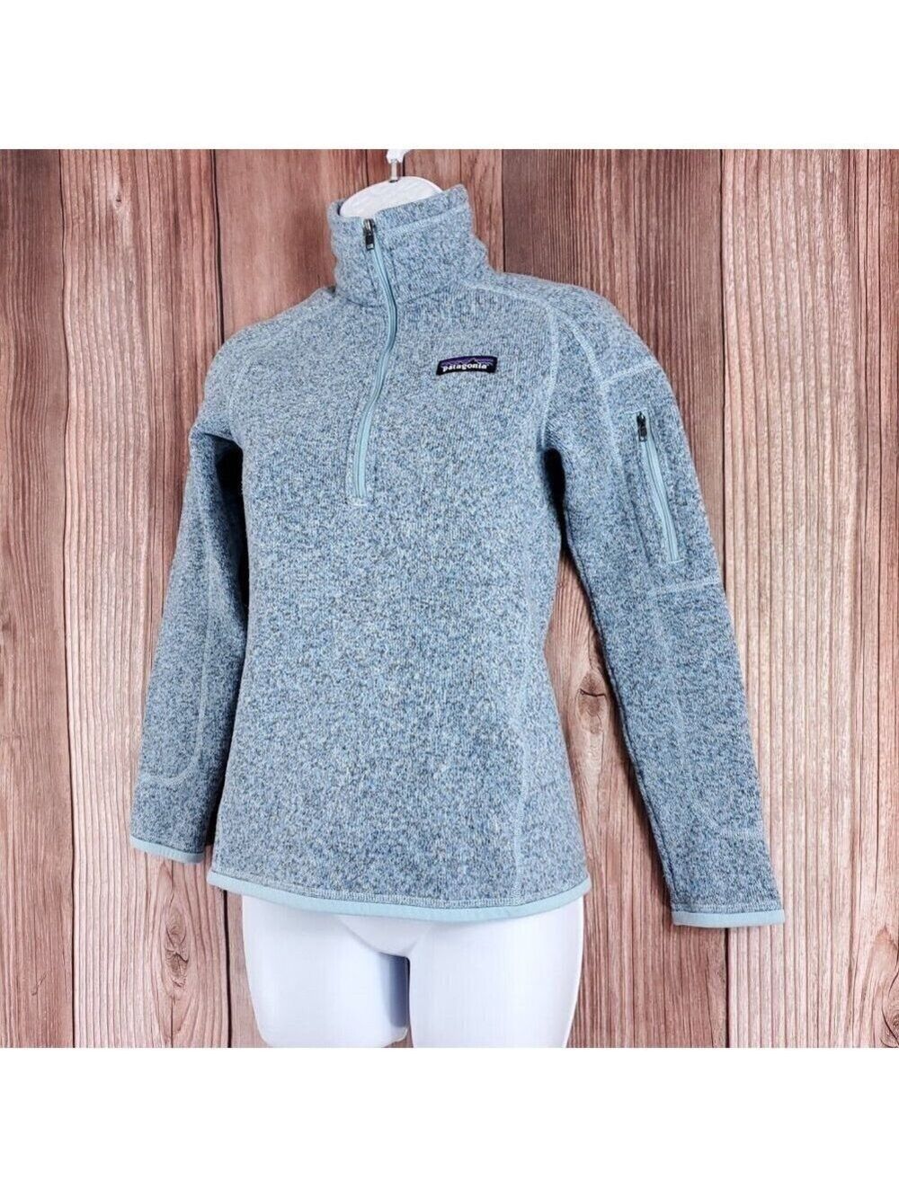 *READ* Patagonia Womens Size XXS Better Sweater 1/4 Zip Pullover Blue 25617 - Picture 2 of 15